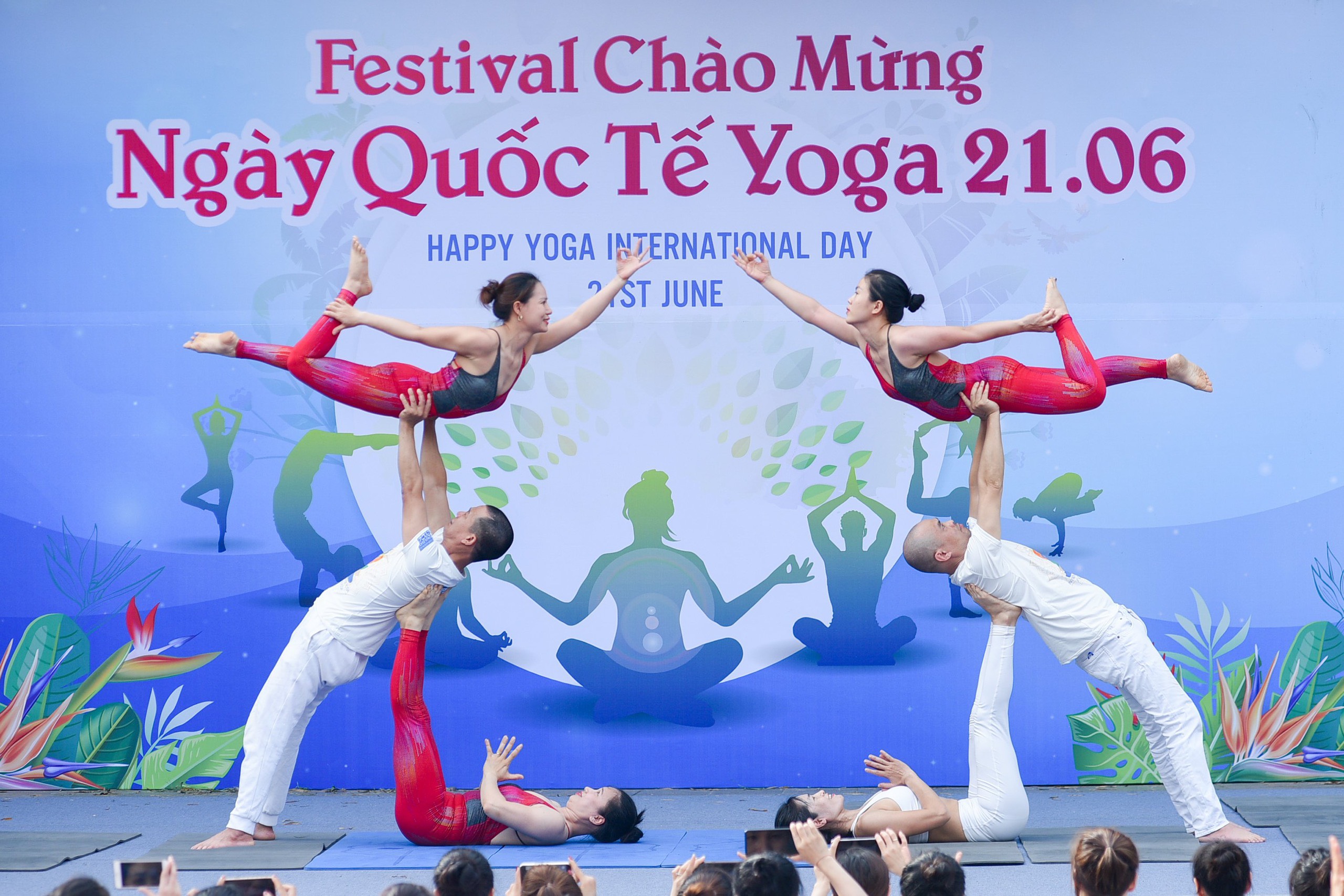 Festival chào mừng Ngày quốc tế Yoga 2022-  Đồng diễn 1000 người tại Công viên Yên Sở