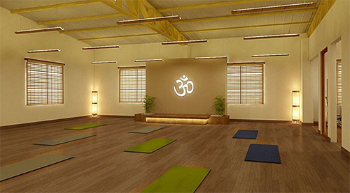 Thiết kế phòng yoga đơn giản